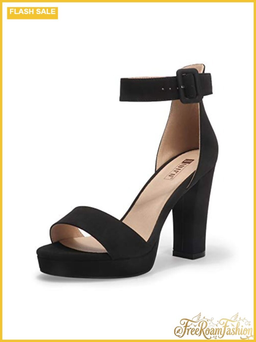 Women's Platform Chunky High Heels Open Toe Ankle Strap Dress Sandals